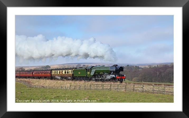 Flying Scotsman Framed Mounted Print by paula smith