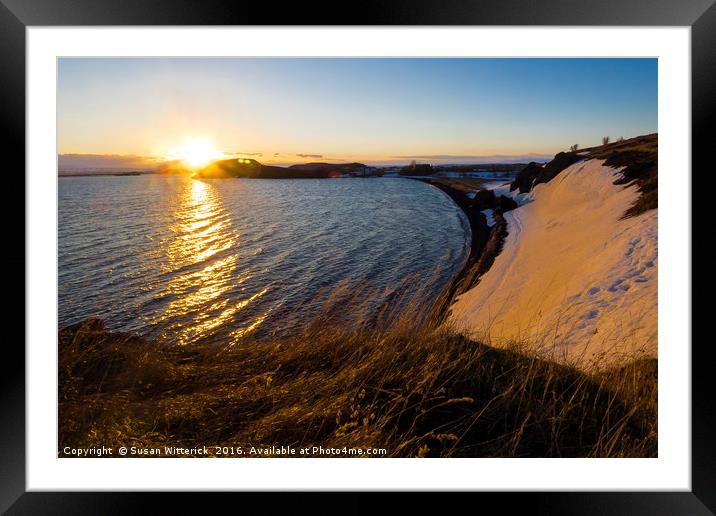 Myvatn Sunset Framed Mounted Print by Susan Witterick