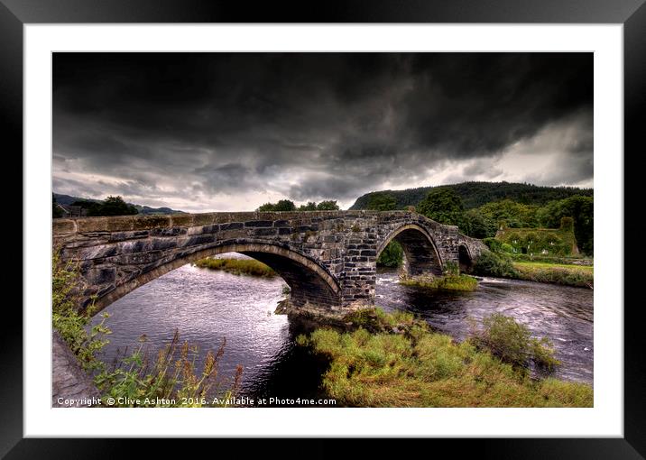 Storm over Llanwrst Framed Mounted Print by Clive Ashton