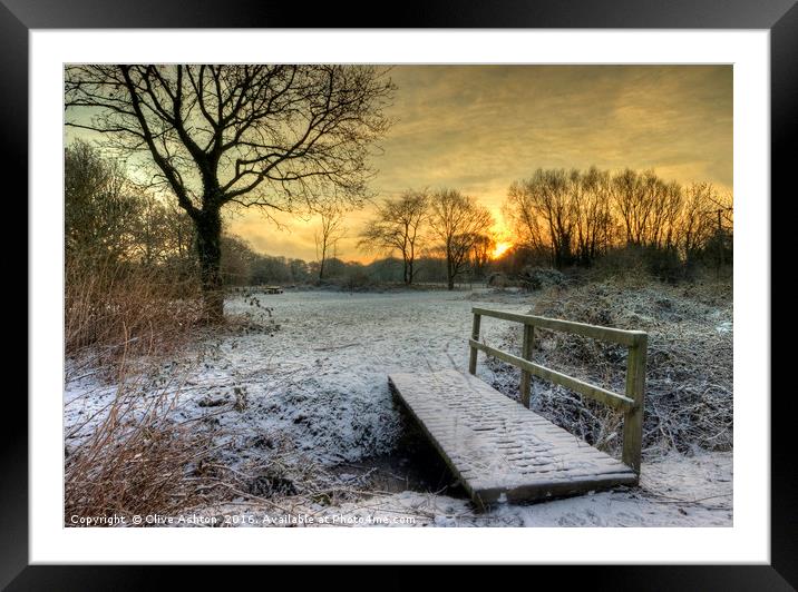 Winter walk Framed Mounted Print by Clive Ashton
