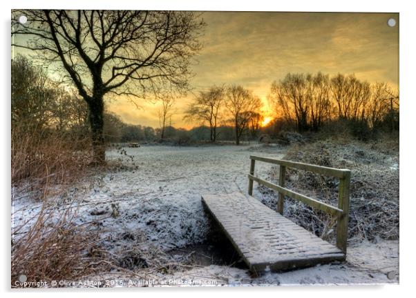 Winter walk Acrylic by Clive Ashton