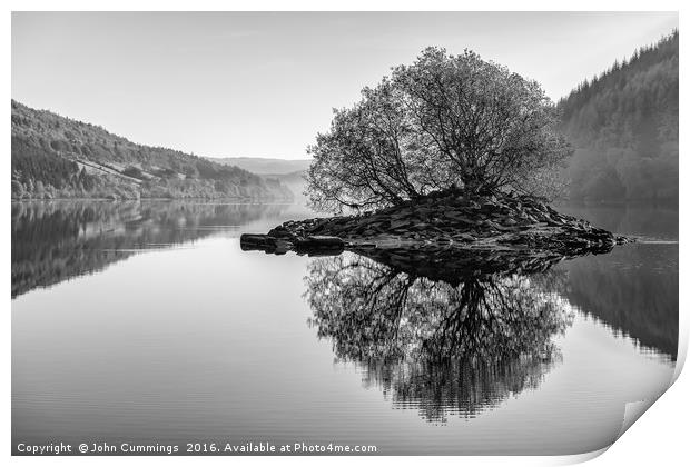 Lake Vyrnwy Reflections Print by John Cummings