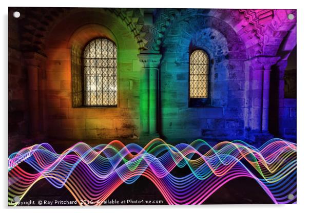 Light Painting in the Castle Acrylic by Ray Pritchard