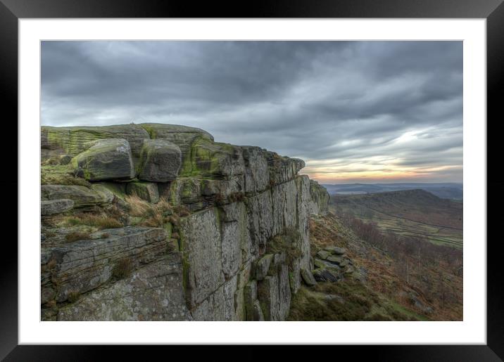 Stannage Edge Framed Mounted Print by Pete Biggin