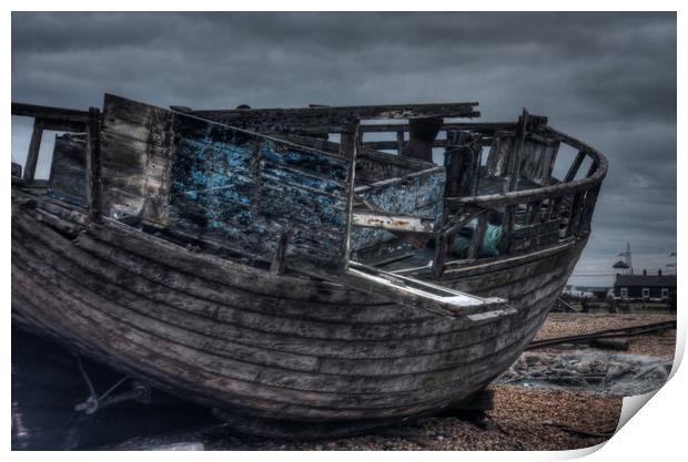 Abandoned Fishing Boat Print by Jessica Leader