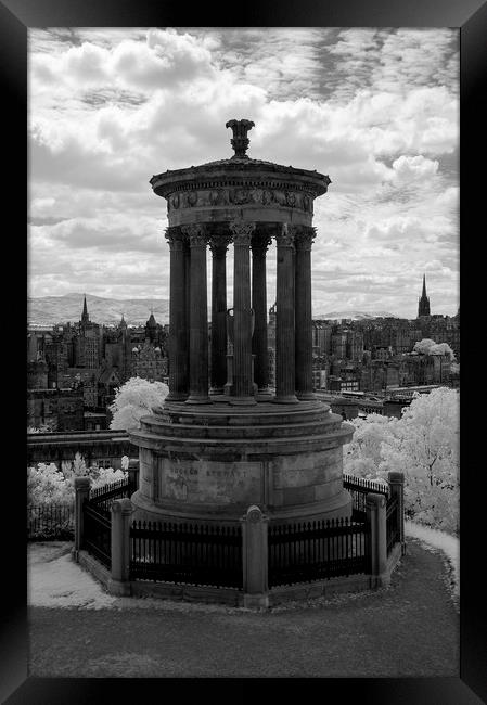 Calton Hill, Edinburgh, infrared Framed Print by Sonia Packer