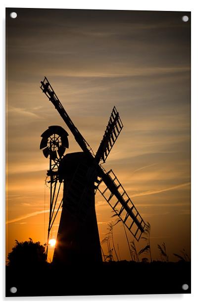 Summer Evening at thurne windmill Acrylic by Simon Wrigglesworth