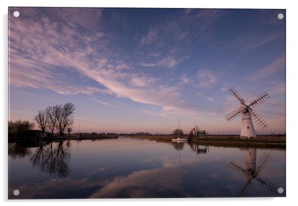 Thurne windmill Acrylic by Simon Wrigglesworth
