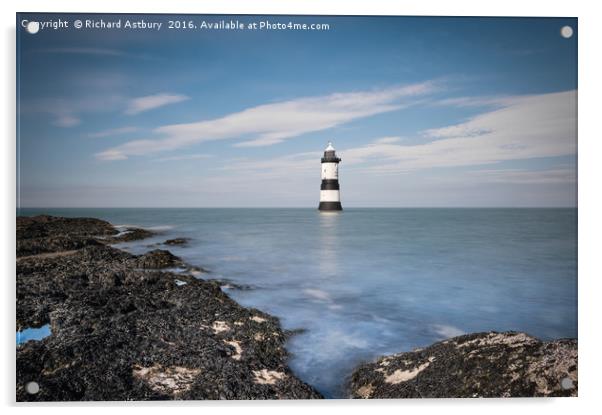 Penmon Lighthouse Acrylic by Richard Astbury