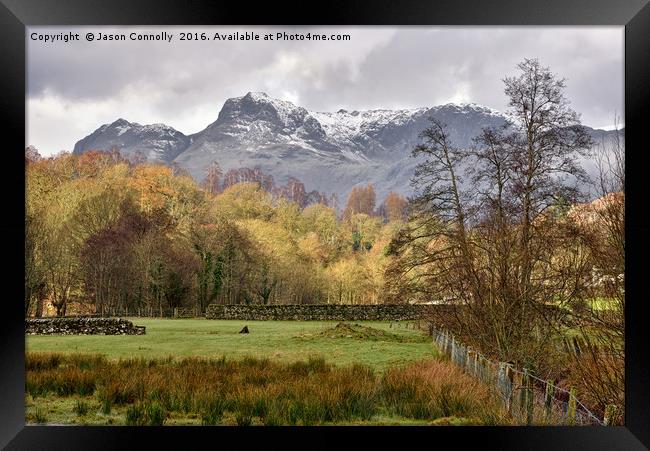 The Langdale Pikes Framed Print by Jason Connolly