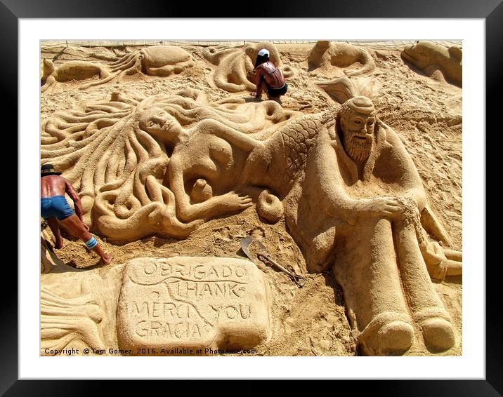 Sand Sculptures Framed Mounted Print by Tom Gomez