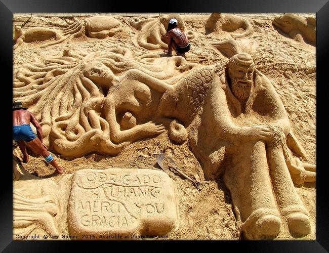 Sand Sculptures Framed Print by Tom Gomez