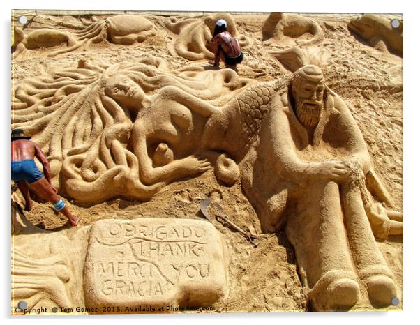 Sand Sculptures Acrylic by Tom Gomez