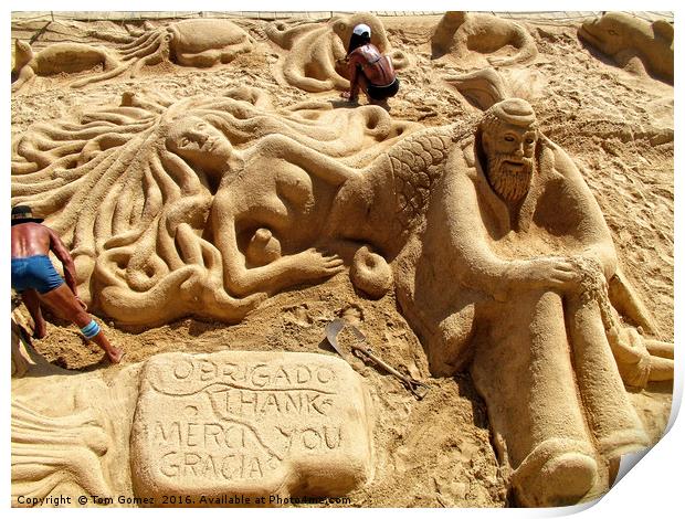 Sand Sculptures Print by Tom Gomez