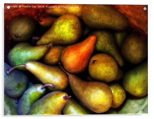 Still Life with Pears Acrylic by Frankie Cat