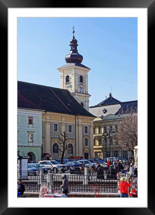 Spring in Old Town Sibiu Romania Framed Mounted Print by Adrian Bud