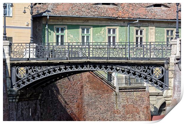 The bridge of Lies Sibiu Romania Print by Adrian Bud