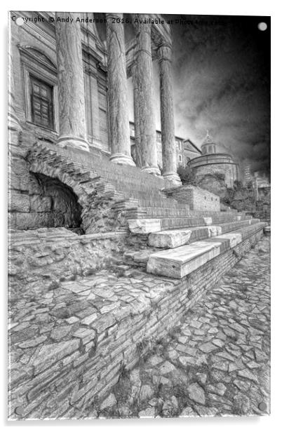 Roman Forum Temple of Antoninus and Faustina Acrylic by Andy Anderson