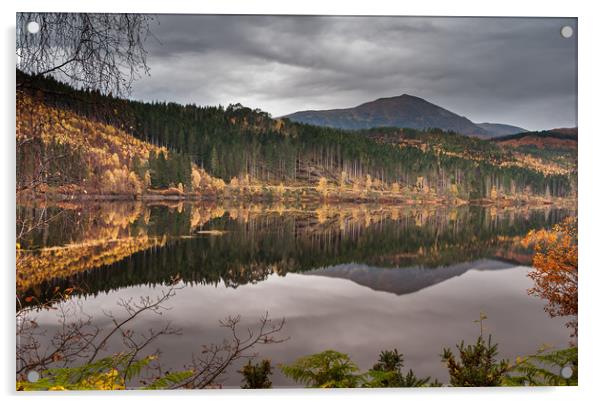 Loch Garry Reflections 2 Acrylic by Paul Andrews