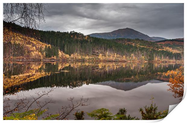 Loch Garry Reflections 2 Print by Paul Andrews