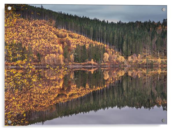 Loch Garry Reflections #3 Acrylic by Paul Andrews