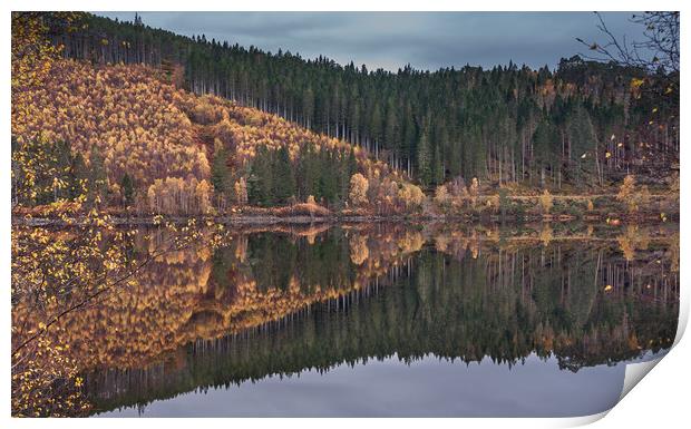 Loch Garry Reflections #4 Print by Paul Andrews