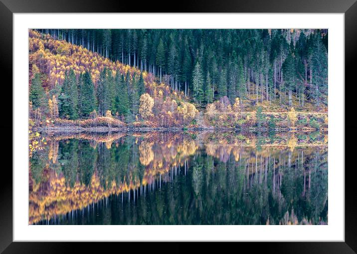 Loch Garry Reflections #5 Framed Mounted Print by Paul Andrews