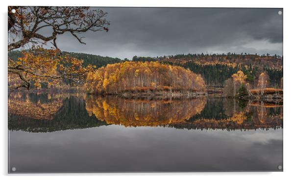 Loch Garry Gold Acrylic by Paul Andrews