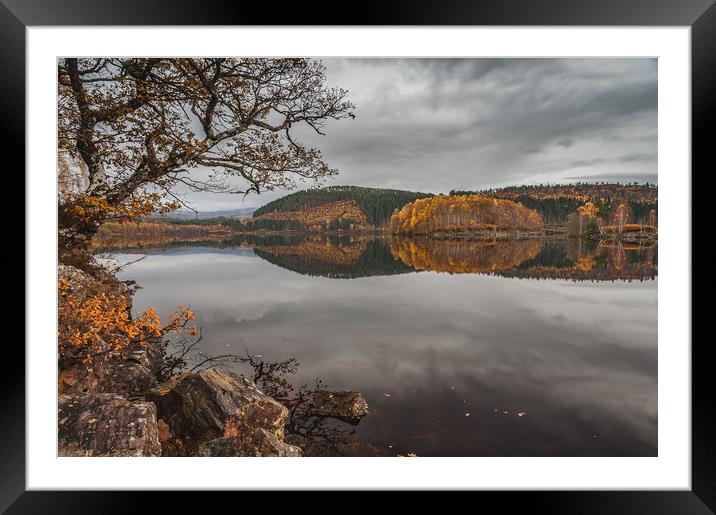 Autumn Gold at Loch Garry Framed Mounted Print by Paul Andrews