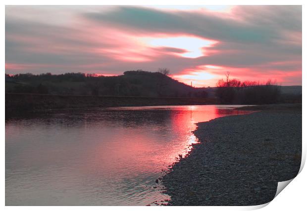 red river sky Print by paul ratcliffe