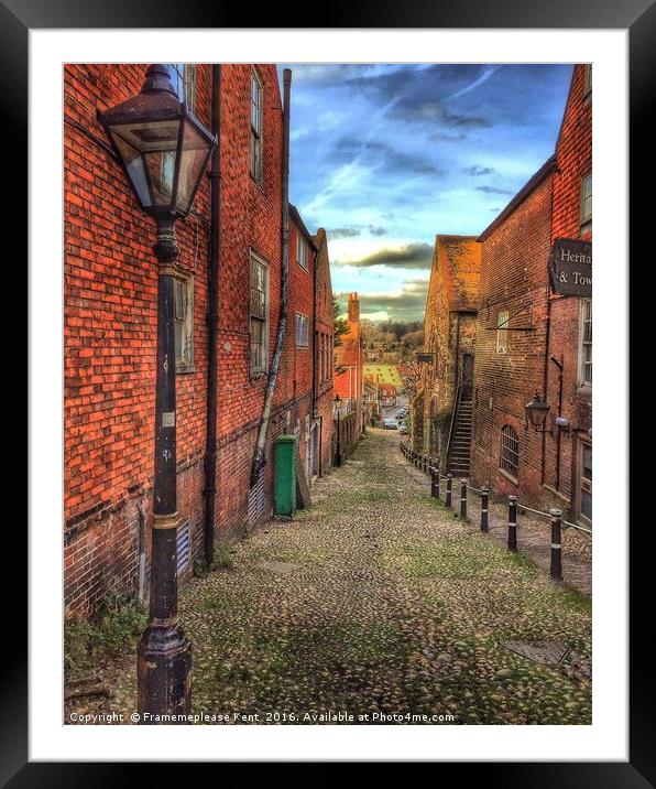 Conduit hill in Rye East Sussex Framed Mounted Print by Framemeplease UK