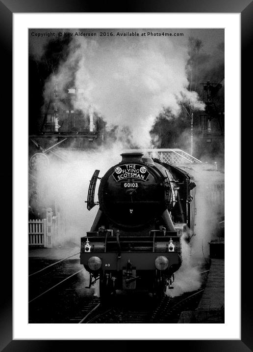 The Flying Scotsman Framed Mounted Print by Kev Alderson