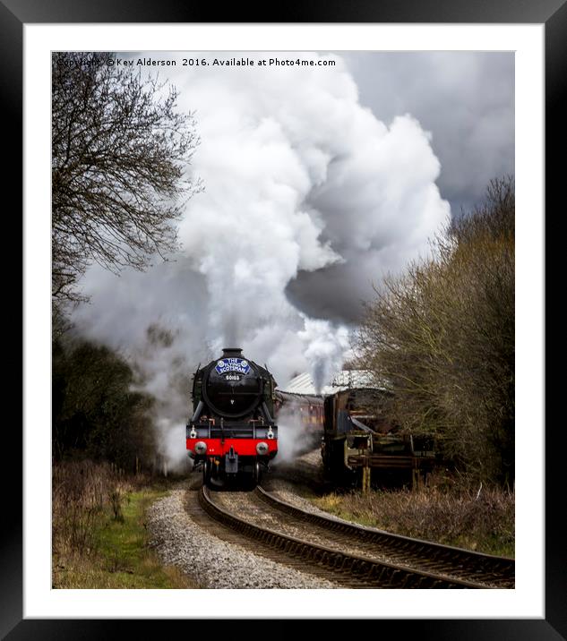 The Flying Scotsman Framed Mounted Print by Kev Alderson