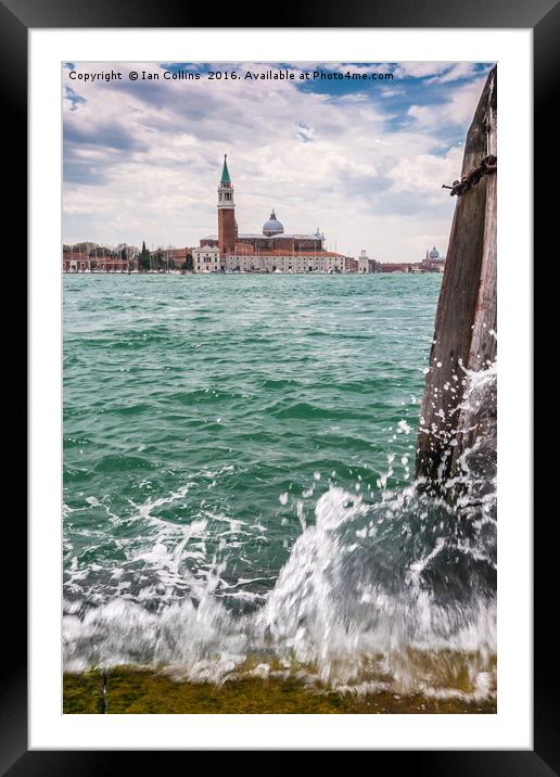 Across the Lagoon to San Giorgio Maggiore, Venice Framed Mounted Print by Ian Collins
