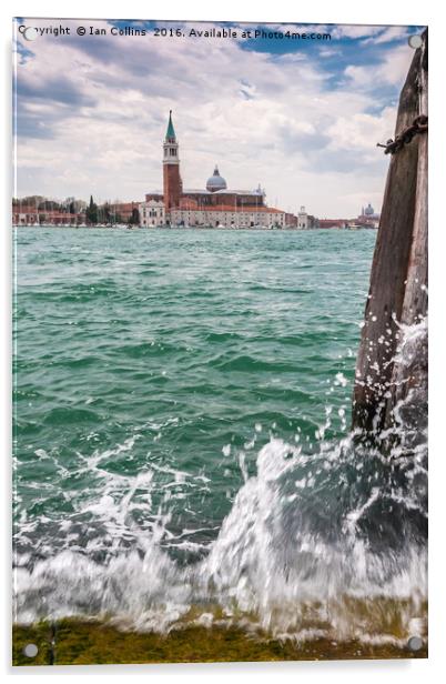 Across the Lagoon to San Giorgio Maggiore, Venice Acrylic by Ian Collins