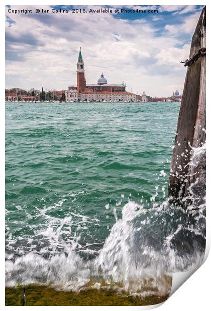 Across the Lagoon to San Giorgio Maggiore, Venice Print by Ian Collins