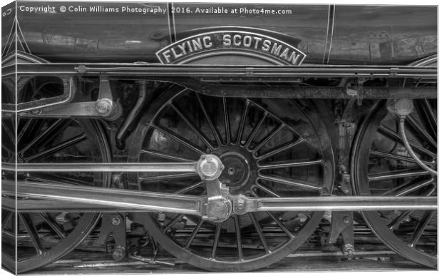 The Return Of The Flying Scotsman 1 BW Canvas Print by Colin Williams Photography