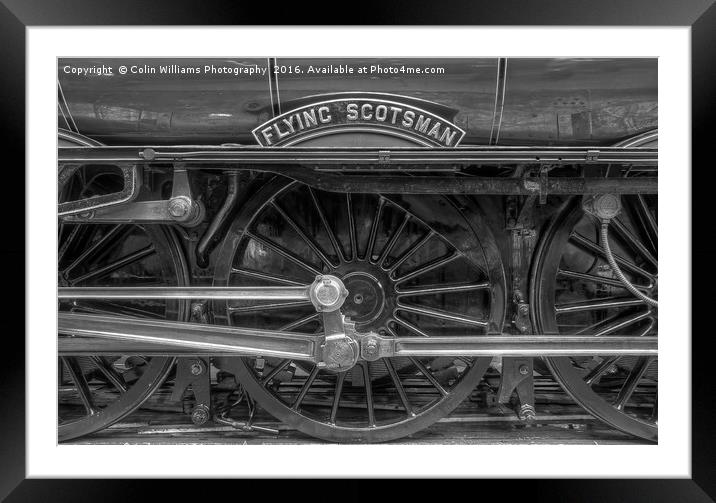 The Return Of The Flying Scotsman 1 BW Framed Mounted Print by Colin Williams Photography