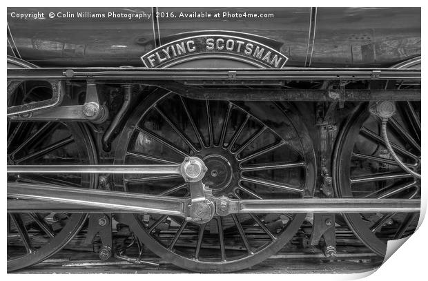 The Return Of The Flying Scotsman 1 BW Print by Colin Williams Photography