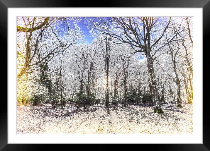 The English Snow Forest Art Framed Mounted Print by David Pyatt