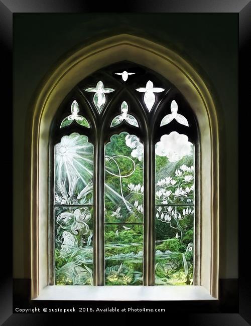 St Nicholas and St Magnus Church Window Framed Print by Susie Peek