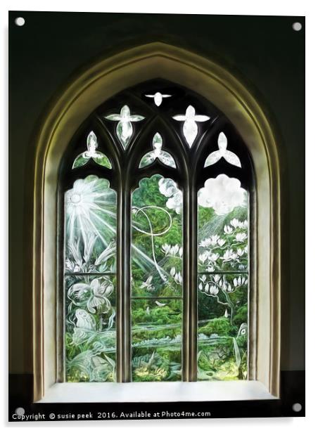 St Nicholas and St Magnus Church Window Acrylic by Susie Peek