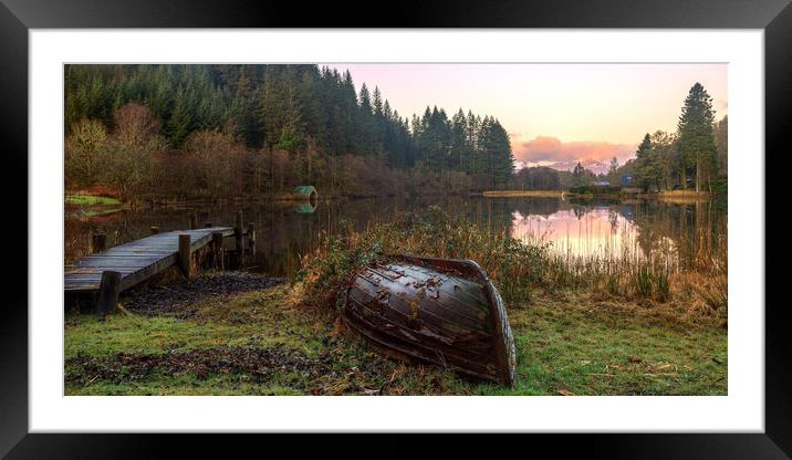 Sunrise over Loch Ard Framed Mounted Print by Miles Gray