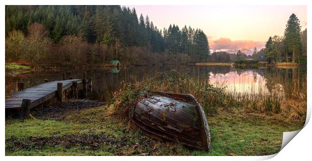 Sunrise over Loch Ard Print by Miles Gray
