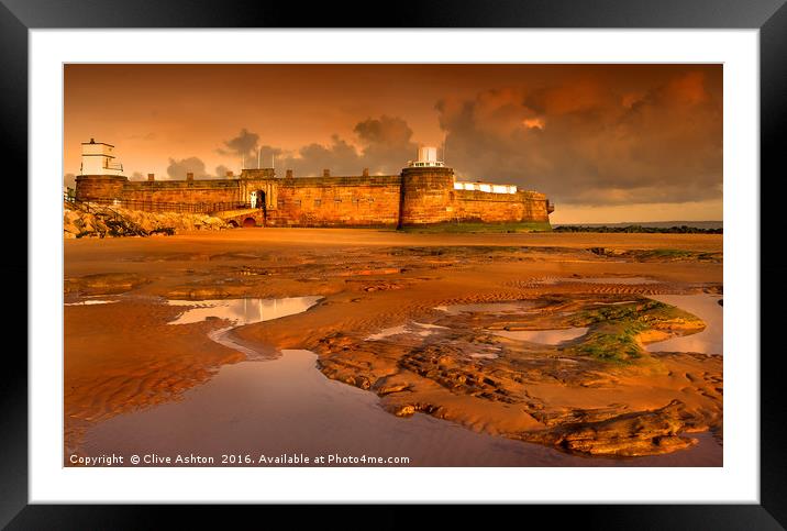 Dawn at Fort Perch Rock New Brighton Framed Mounted Print by Clive Ashton