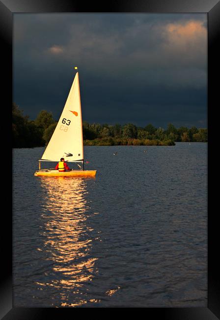 Evening Sail Framed Print by Joyce Storey