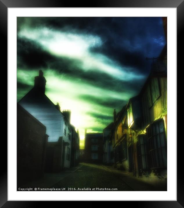 Northern lights over Rye  Framed Mounted Print by Framemeplease UK