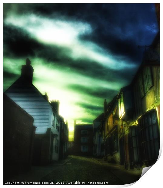 Northern lights over Rye  Print by Framemeplease UK