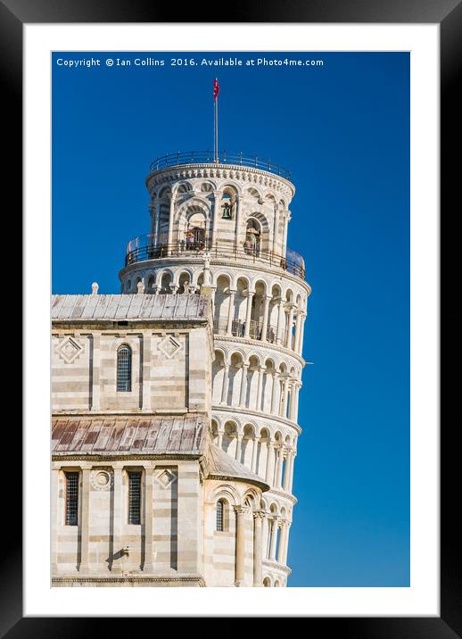 Leaning Tower, Pisa Framed Mounted Print by Ian Collins