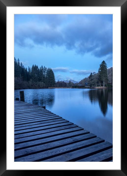 The Blue Hour, Loch Ard Framed Mounted Print by Miles Gray